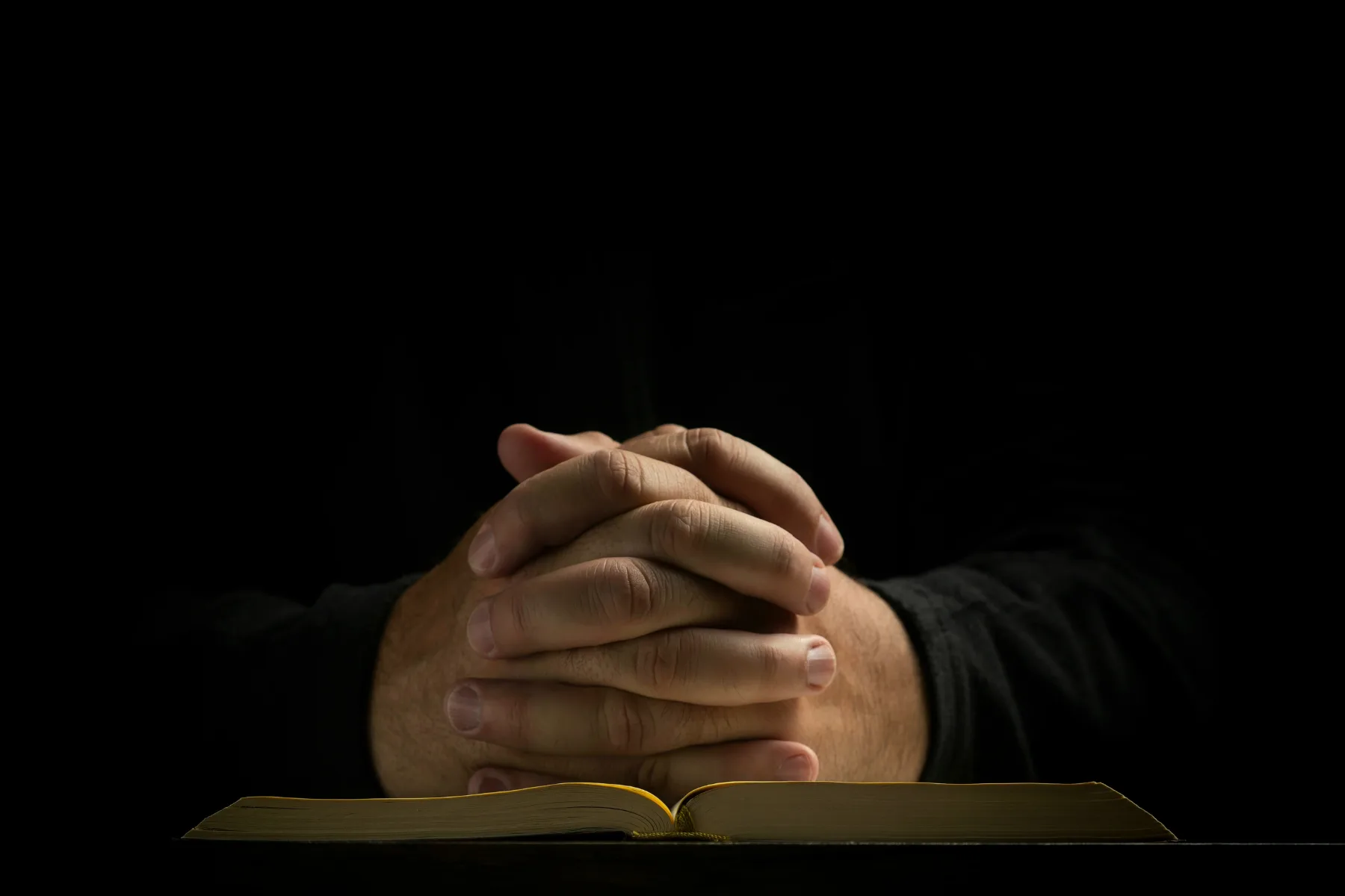 folded hands in prayer